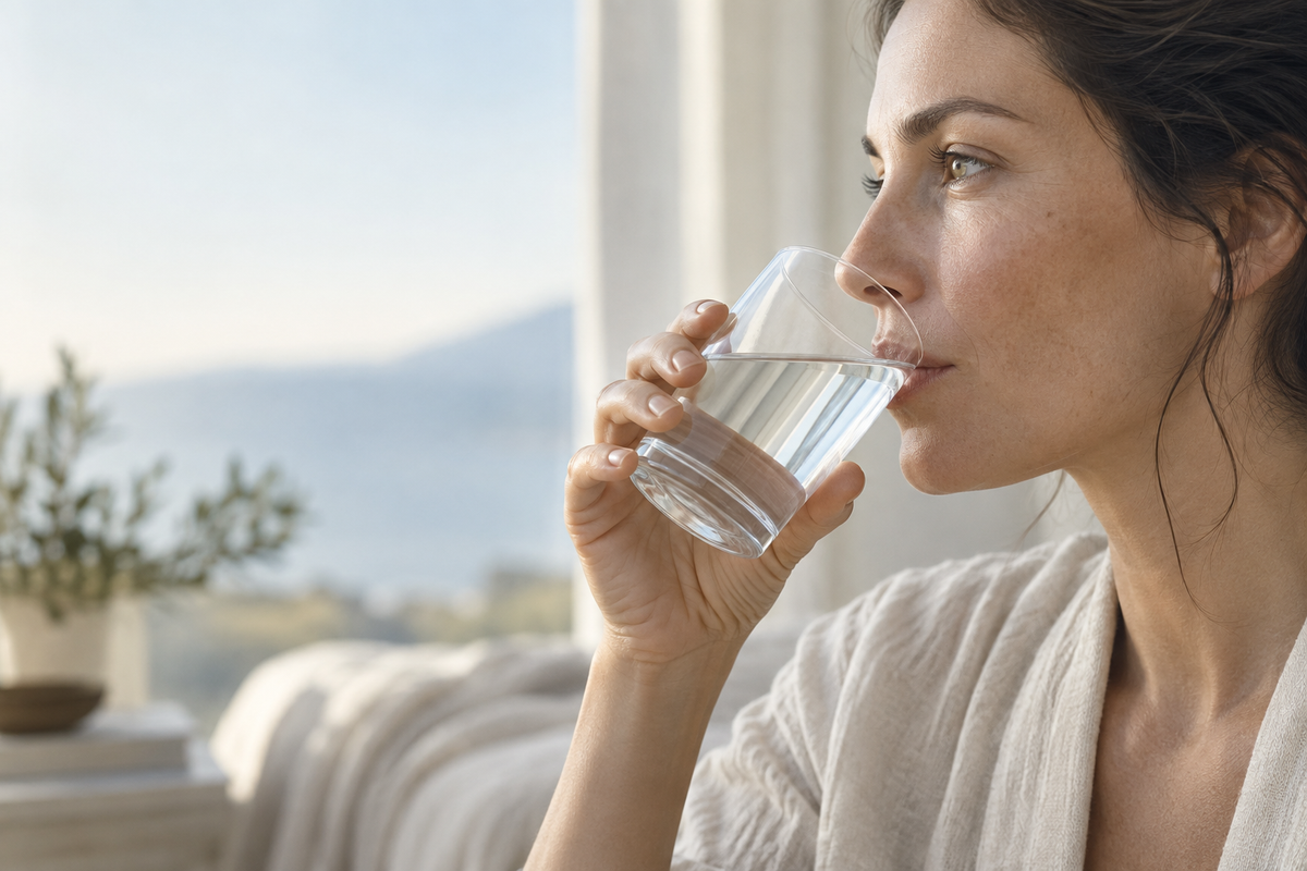 Un verre d’eau au réveil